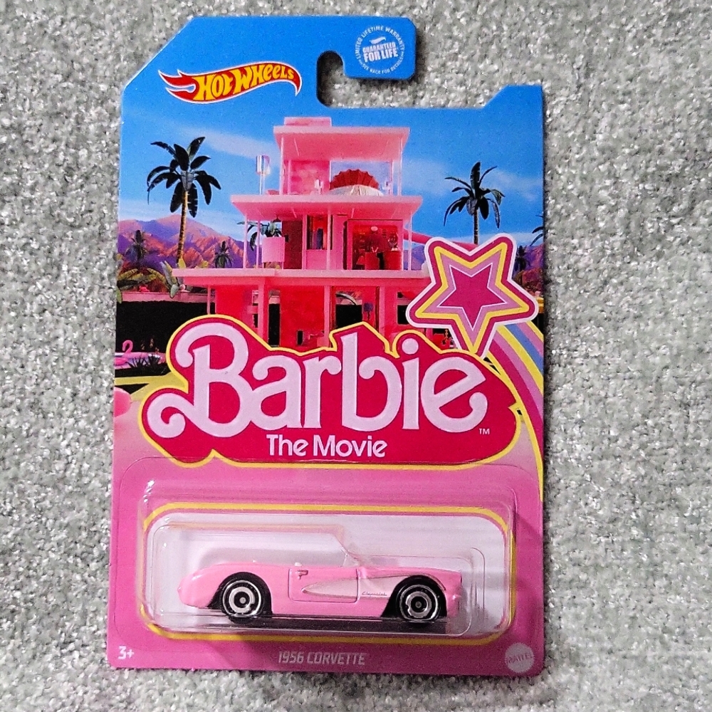 Barbie The Movie Pink 1956 Corvette Hot Wheel by Mattel - Picture 2 of 3